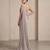 Grey embroidered lycra saree set