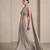 Grey embroidered lycra saree set