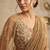 Gold embroidered textured shimmer saree set with jacket