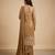 Gold embroidered textured shimmer saree set with jacket