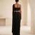 Black embroidered lycra saree set