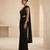 Black embroidered lycra saree set