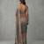 Grey embroidered georgette saree with unstitched blouse