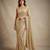 Gold embroidered georgette saree with unstitched blouse