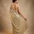 Gold embroidered georgette saree with unstitched blouse