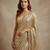 Gold embroidered georgette saree with unstitched blouse