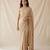Gold embroidered georgette net blend saree with unstitched blouse