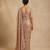 Peach embroidered georgette saree with unstitched blouse