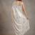 Ivory embroidered georgette saree with unstitched blouse