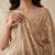 Gold embroidered georgette net blend saree with unstitched blouse