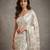 Ivory embroidered georgette saree with unstitched blouse