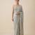 Grey embroidered georgette saree with unstitched blouse