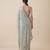 Grey embroidered georgette saree with unstitched blouse