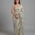 Grey embroidered georgette saree with unstitched blouse