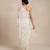 Ivory embroidered georgette saree with unstitched blouse