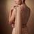 Gold embroidered georgette saree set with belt