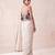 Cream embroidered lycra corset blouse and saree