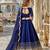 Violet Art Silk Semi Stitched Semi Stitched Lehenga Choli with Embroidery work