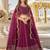 Wine Art Silk Semi Stitched Semi Stitched Lehenga Choli with Embroidery work