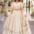White Satin Semi Stitched Lehenga Choli with Embroidery Zari Sequins Work