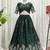 Elegant Dark Green Embroidered Lehenga Choli with Designer Dupatta | Premium Party Wear for Women