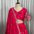 Premium Hot Pink Embroidered Lehenga Choli with Floral Border & Designer Dupatta | Party Wear for Women