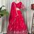 Premium Hot Pink Embroidered Lehenga Choli with Floral Border & Designer Dupatta | Party Wear for Women