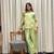 elegant green embroidered kurti palazzo set with floral detailing   premium ethnic wear for