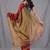 red cotton blend handspun soft saree with contrast beige pallu