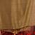 red cotton blend handspun soft saree with contrast beige pallu