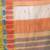 cream handspun cotton blend soft saree with woven design
