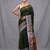deep green handspun cotton blend soft saree with woven design