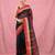 emerald green cotton blend taant saree with temple border