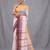 white cotton blend taant saree with woven designs