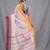 white cotton blend taant saree with woven designs
