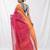 fuchsia cotton blend taant saree with woven designs