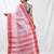 white cotton blend taant saree with woven designs