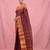 dark red cotton blend taant saree with zari border