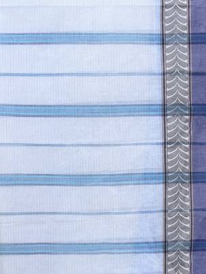 white cotton blend taant saree with woven designs 4