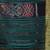 Teal blended cotton handwoven saree with ikkat design