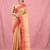 beige cotton blend taant saree with woven designs
