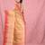 beige cotton blend taant saree with woven designs