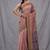 wine red handspun cotton blend soft saree with woven design