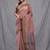 wine red handspun cotton blend soft saree with woven design