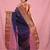 navy blue cotton blend taant saree with zari border