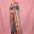 grey cotton blend taant saree with woven designs
