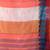 orange handspun cotton blend soft saree with woven design