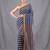 black and brown half & half cotton blend handwoven soft saree