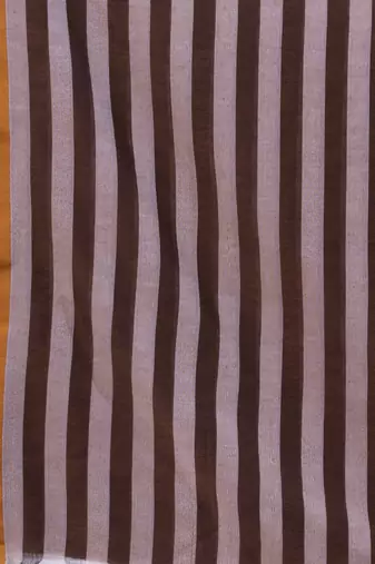 black and brown half & half cotton blend handwoven soft saree