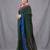 green cotton blend handwoven soft saree with zari border